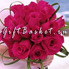Букет невесты Романтика из тёмно розовых роз 